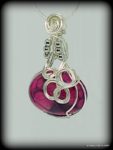 Magenta Dragon Vein Oval Pendant