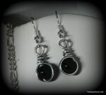Black Onyx Bead Necklace & Earring Set - Image 3