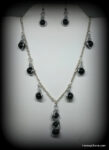 Black Onyx Bead Necklace & Earring Set - Image 2