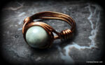 Silver Leaf Jasper / Vintage Bronze Ring
