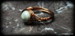 Silver Leaf Jasper / Vintage Bronze Ring - Image 3