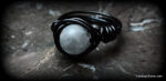 Cloud Quartz Ring / Black Copper